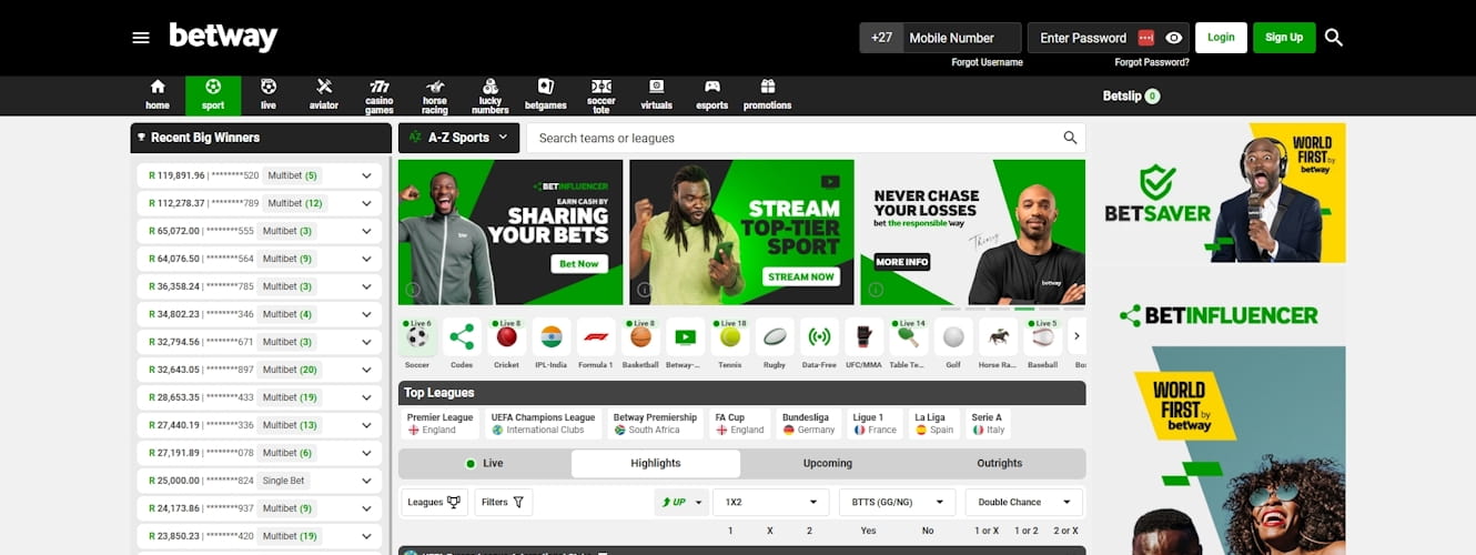 Betway sports betting